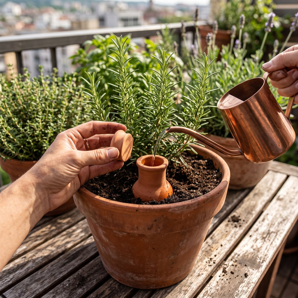 Balcona Bewässerungskegel aus Terrakotta