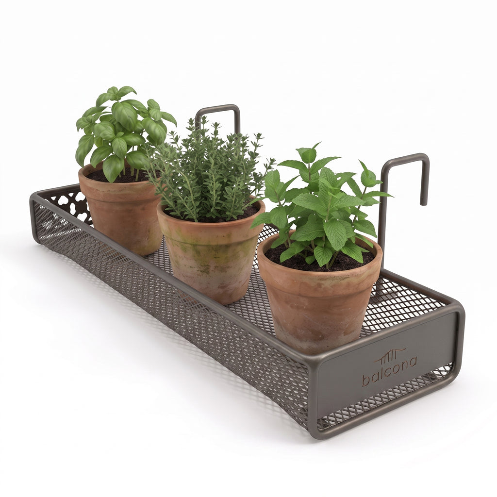 Balcona Balkon Pflanzkastenhalter Grau