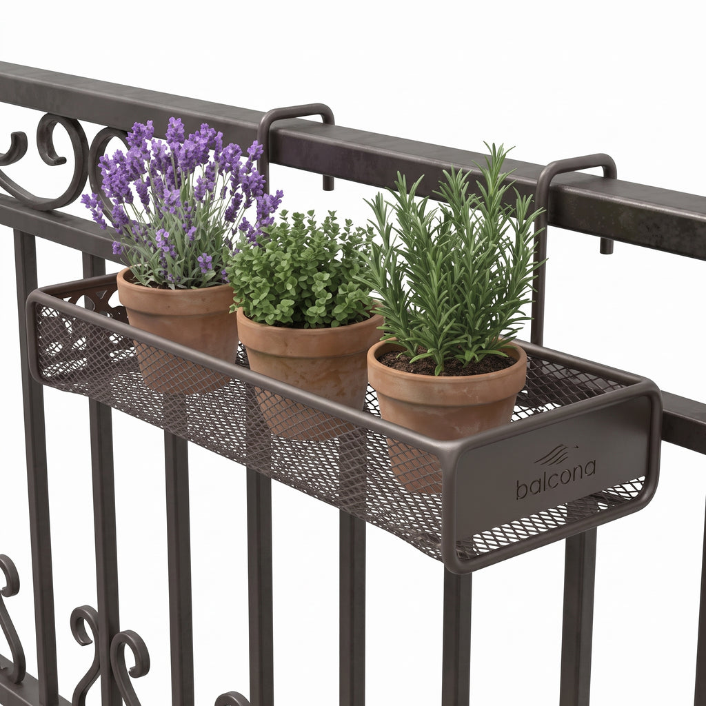 Balcona Balkon Pflanzkastenhalter Grau