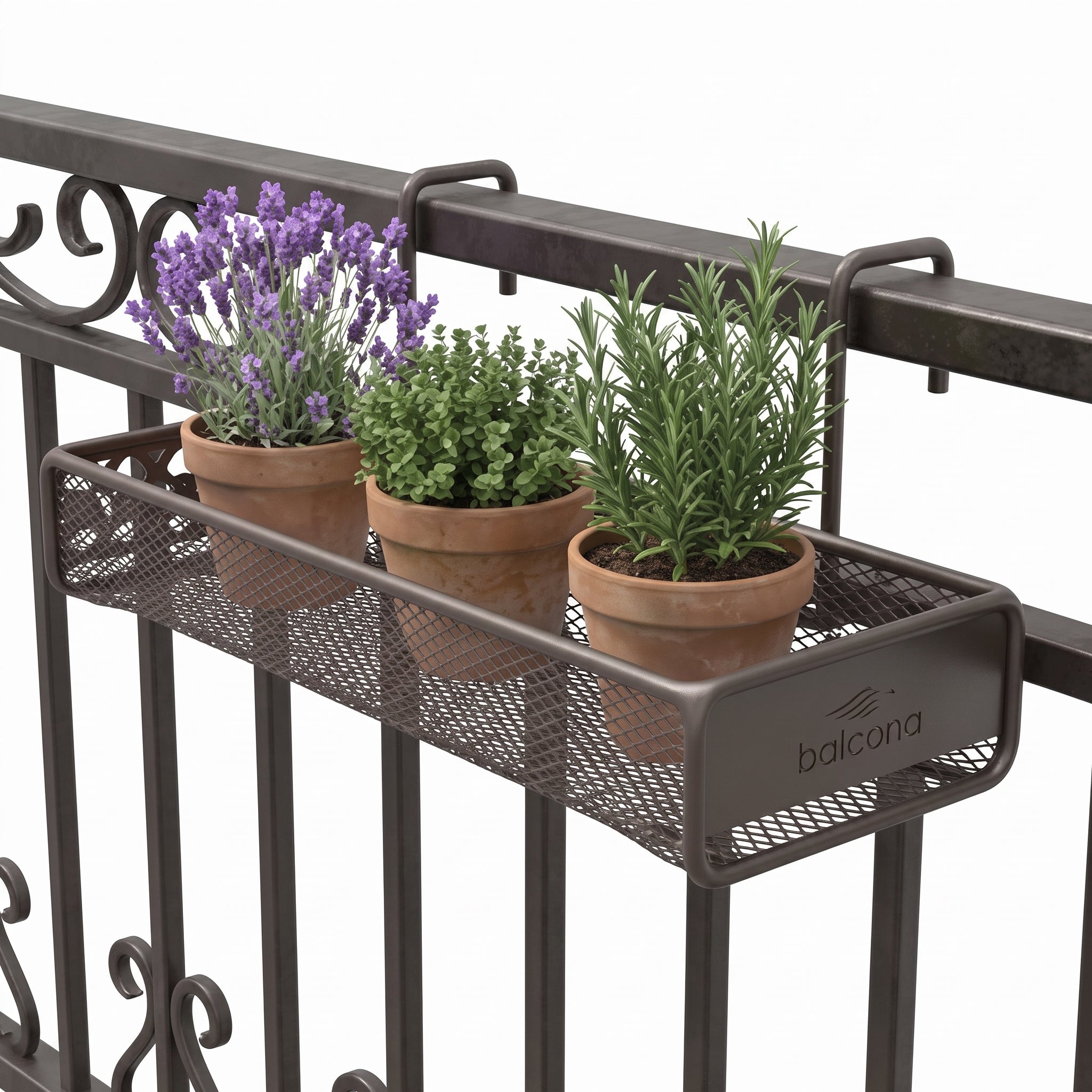 Balcona Balkon Pflanzkastenhalter Grau